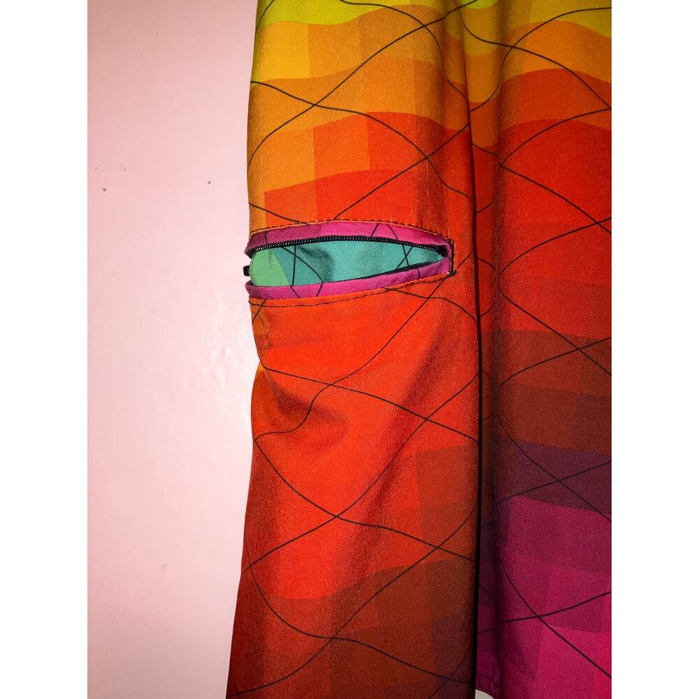Hang 10 Rainbow Colored Colorful Geometric Board Shorts Size 34 Mens - Picture 2 of 4